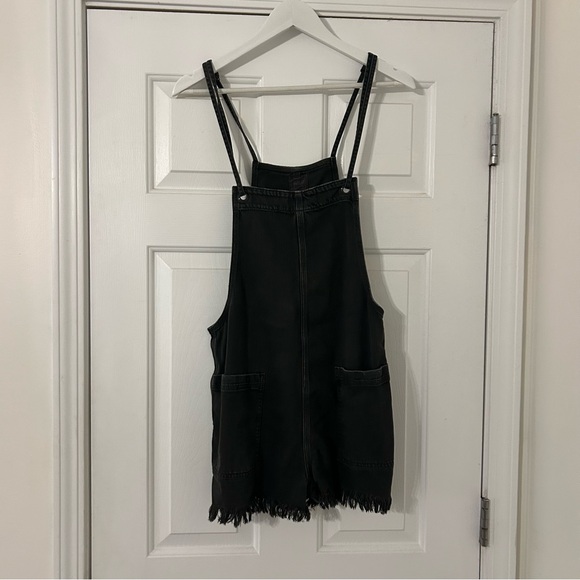 Bundle of Aerie Black and Light Blue Denim Short Overalls - Picture 4 of 4